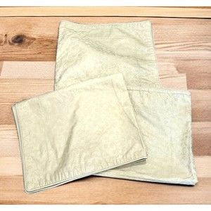 Nobility Dillards Pillow Shams Khaki Tan Jacquard 2 Standard 1 Euro 100% Cotton